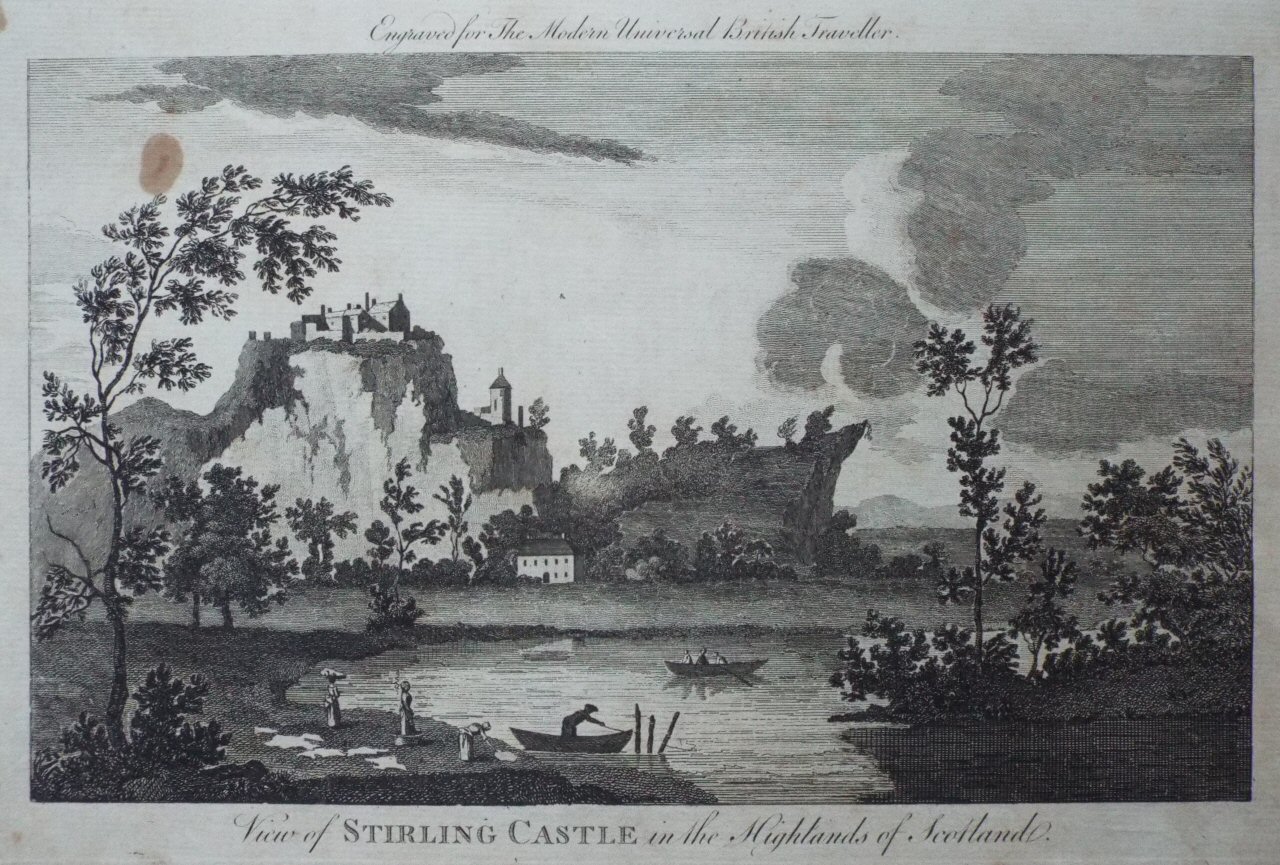 Print - View of Stirling Castle, in the Highlands of Scotland.